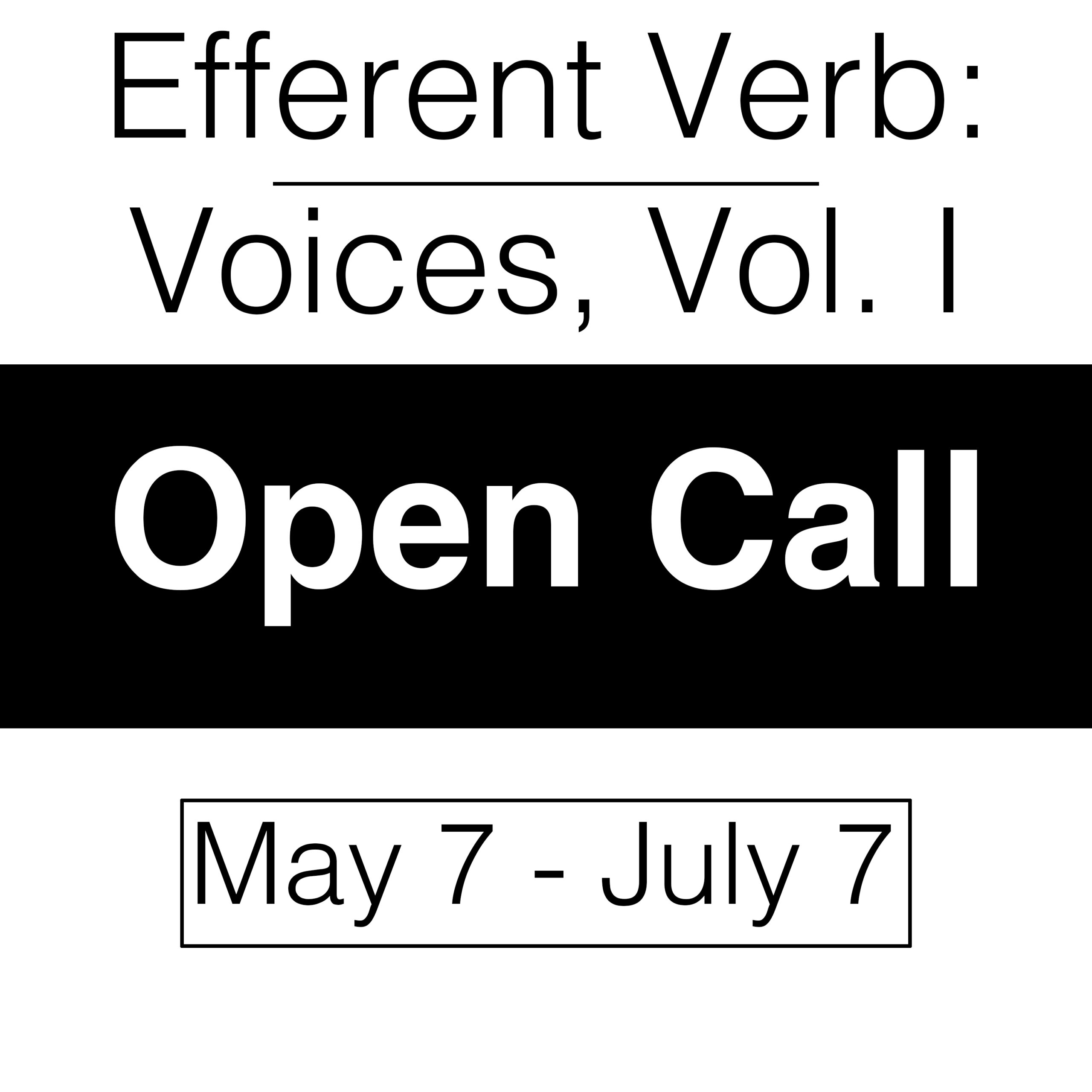 Efferent Verb: Voices, Vol. I