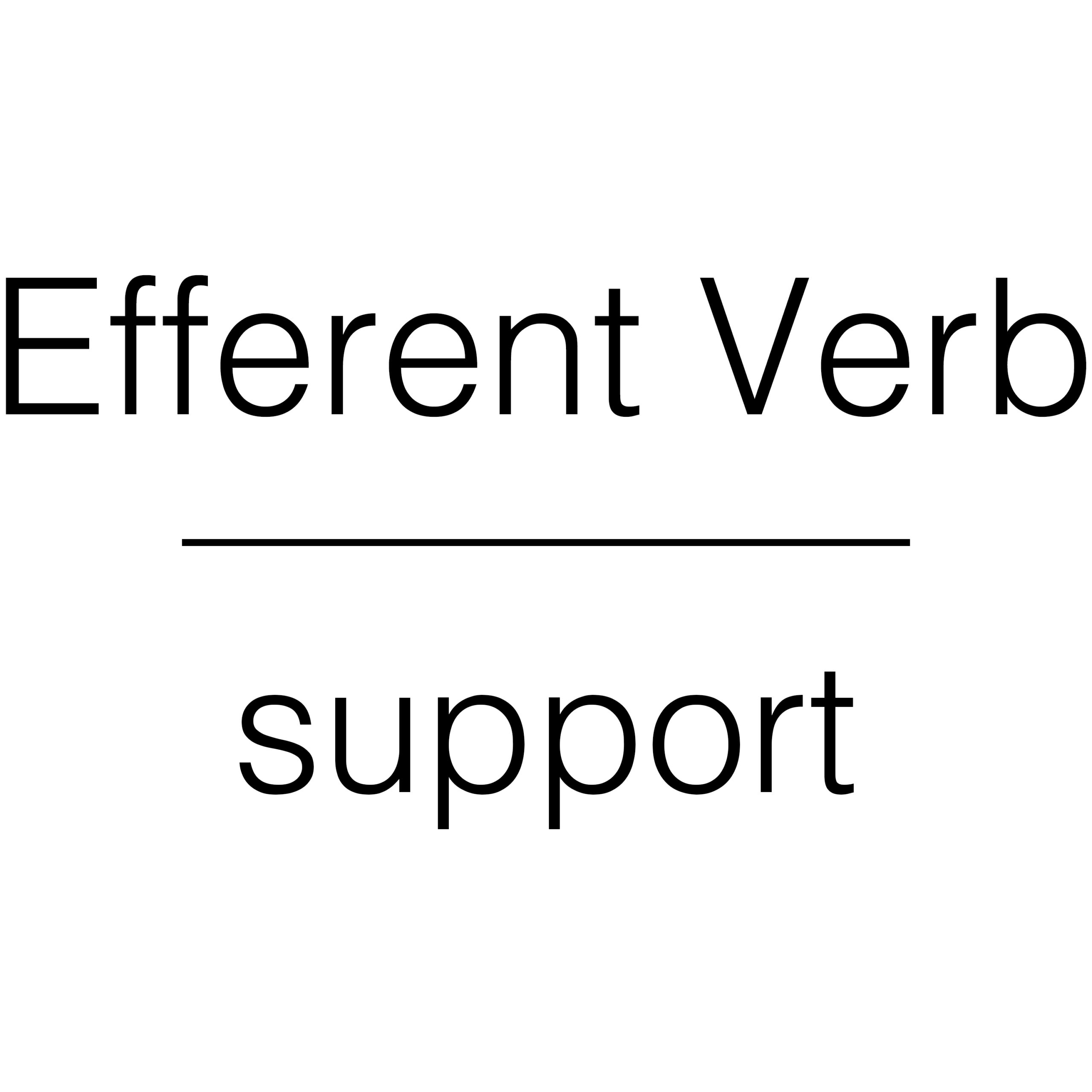 Efferent Verb: support